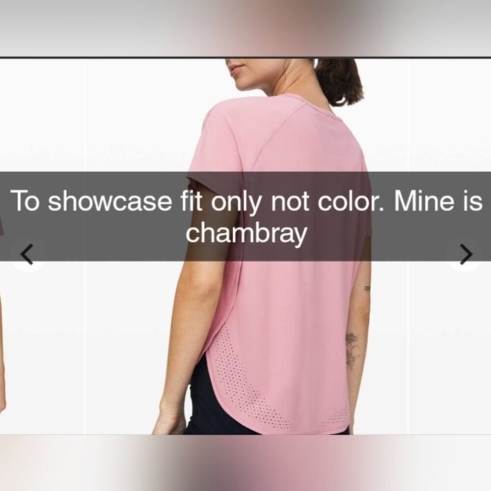 Lululemon Strong Rays Short Sleeve Chambray Blue